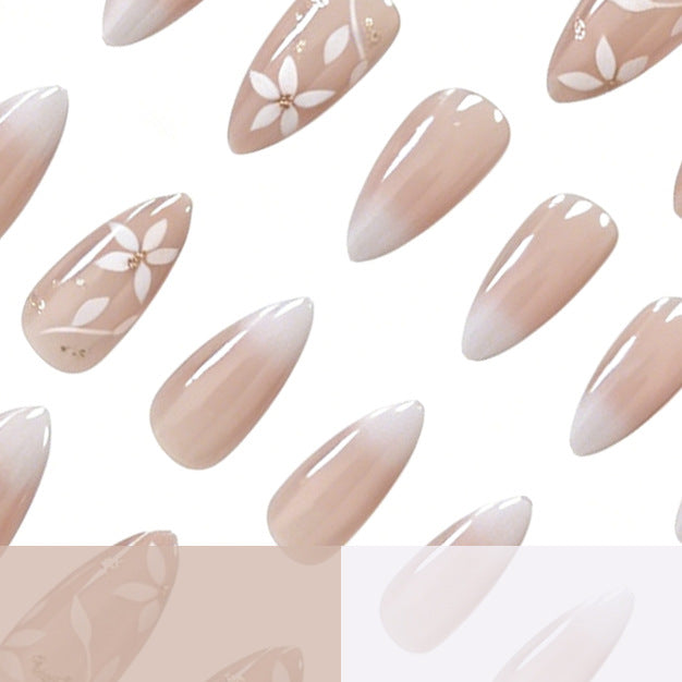 Elegant Floral Design Acrylic Nail Extensions Kalsten