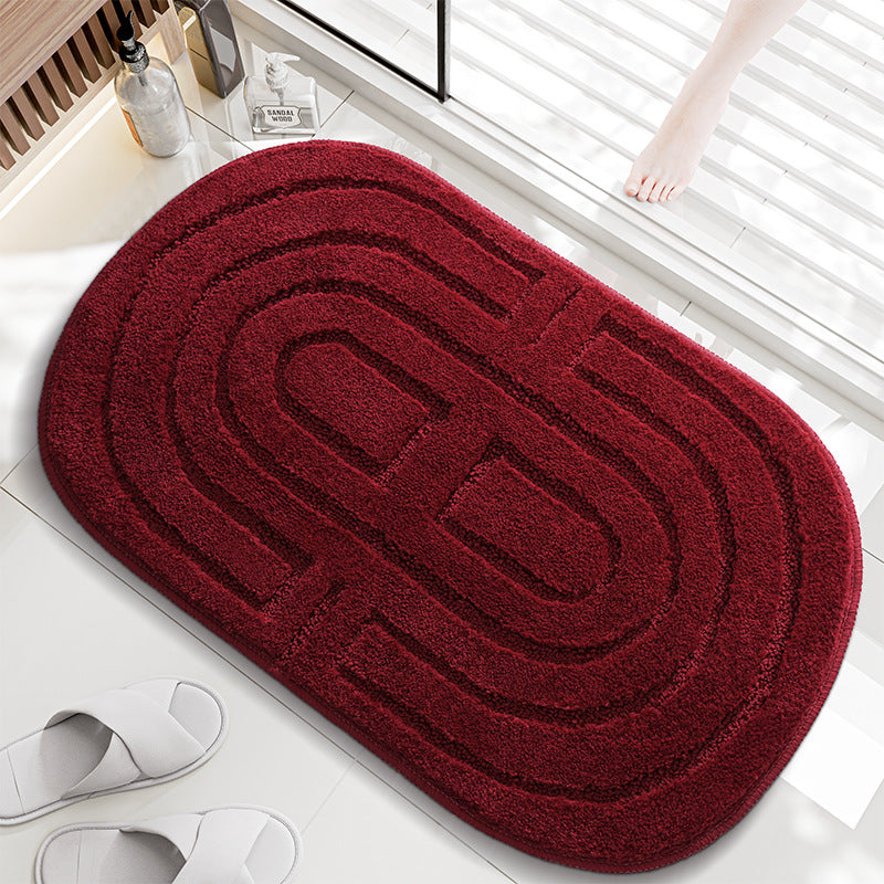 Plush Abstract Bath Mat Kalsten