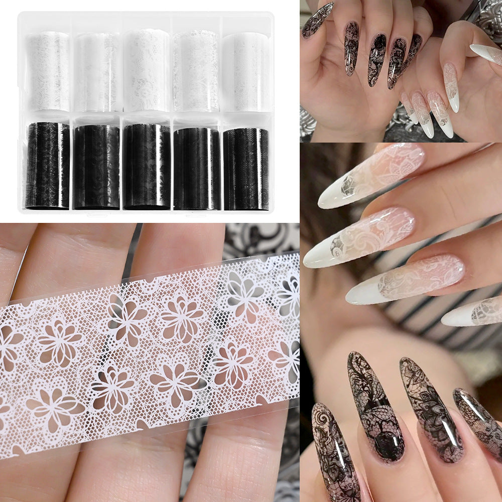 Elegant Lace Nail Art Sticker Set