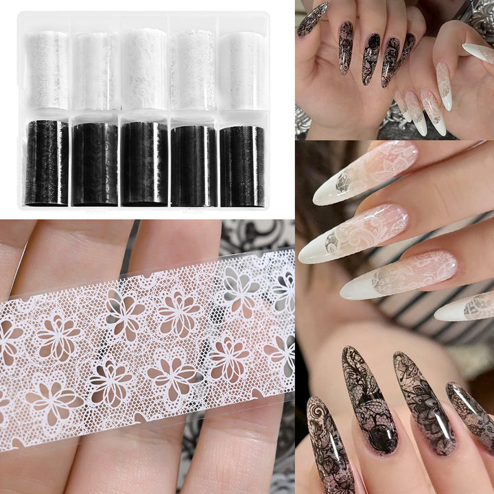 Elegant Lace Nail Art Sticker Set