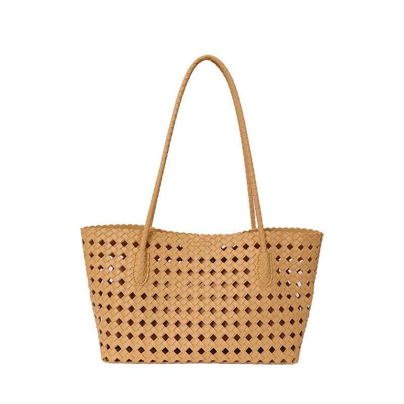 Woven Leather Tote Bag