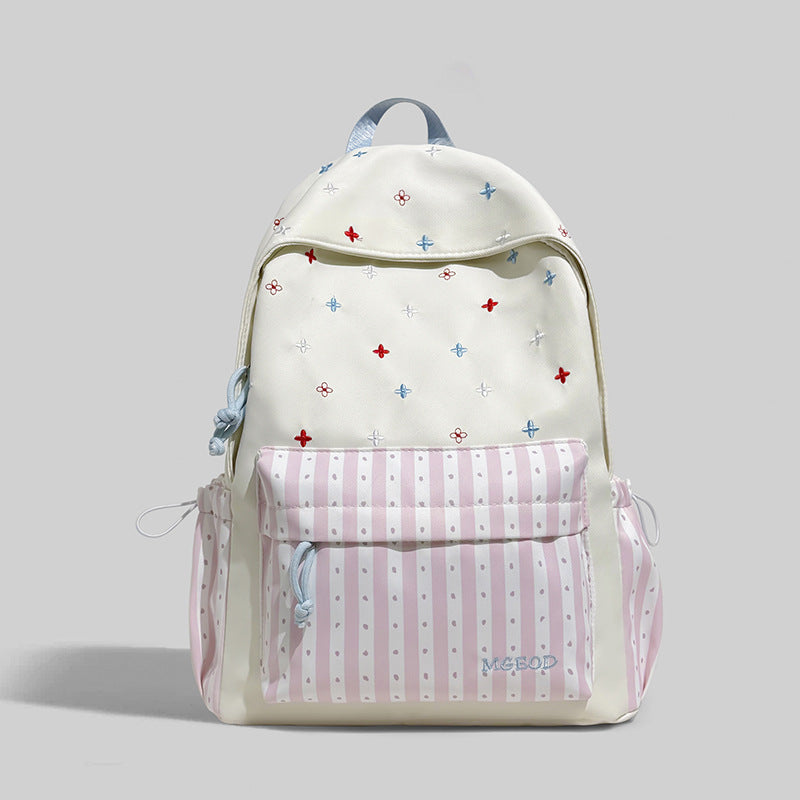 Decorative Floral Embroidered Backpack Kalsten