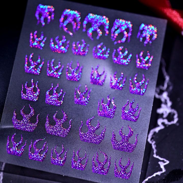 Sparkling Crown Nail Art Stickers