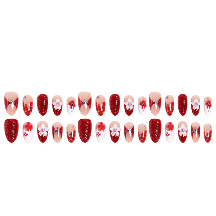 Luxury designed artificial nails with flower accents Kalsten