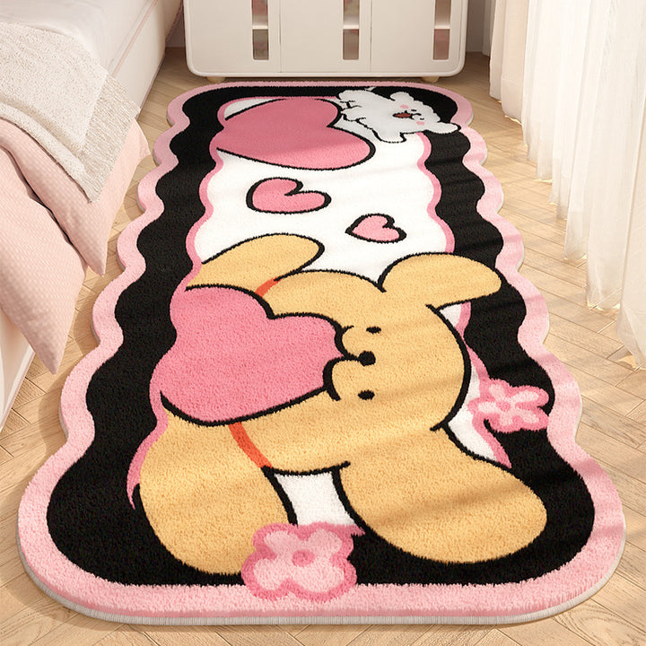Playful Cartoon-Themed Plush Area Rug