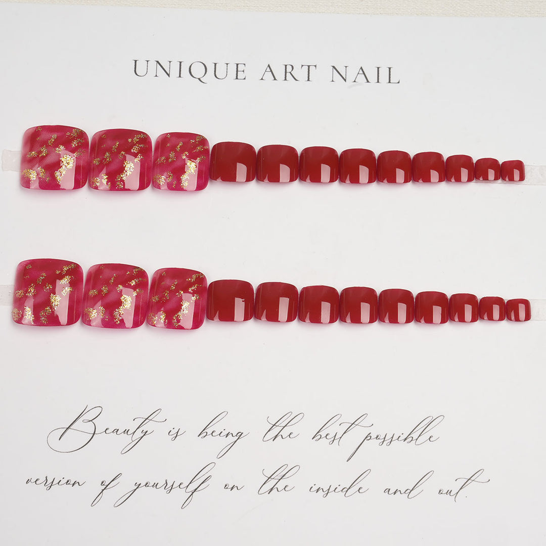 Artistic Nail Art with Gold Accents