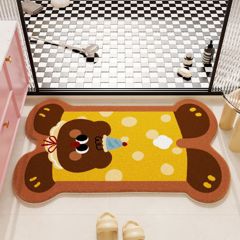 Cartoon Animal-Themed Bath Mat Kalsten