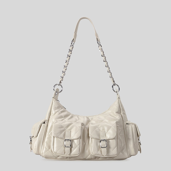 Quilted Multi-Pocket Handbag