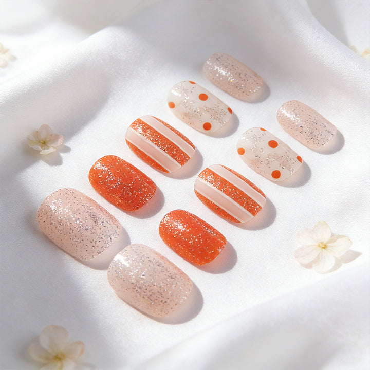 Artistic Glitter Press-On Nail Set Kalsten