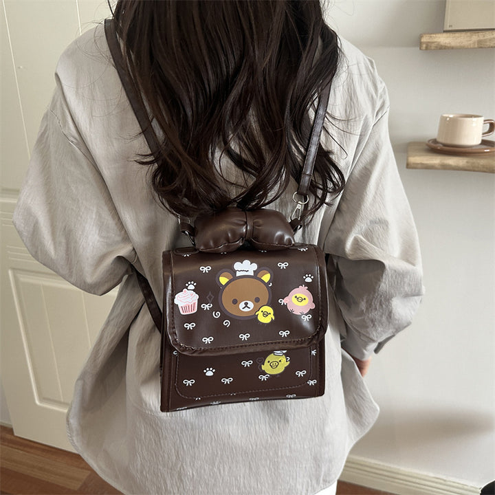 Cute Cartoon Print Crossbody Bag