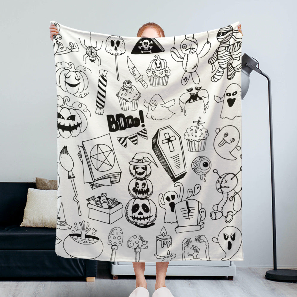 Halloween-Themed Fleece Blanket Kalsten