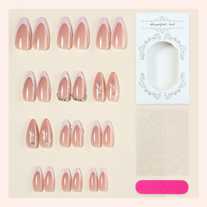 Artificial nail set with elegant tips and glitter accents Kalsten