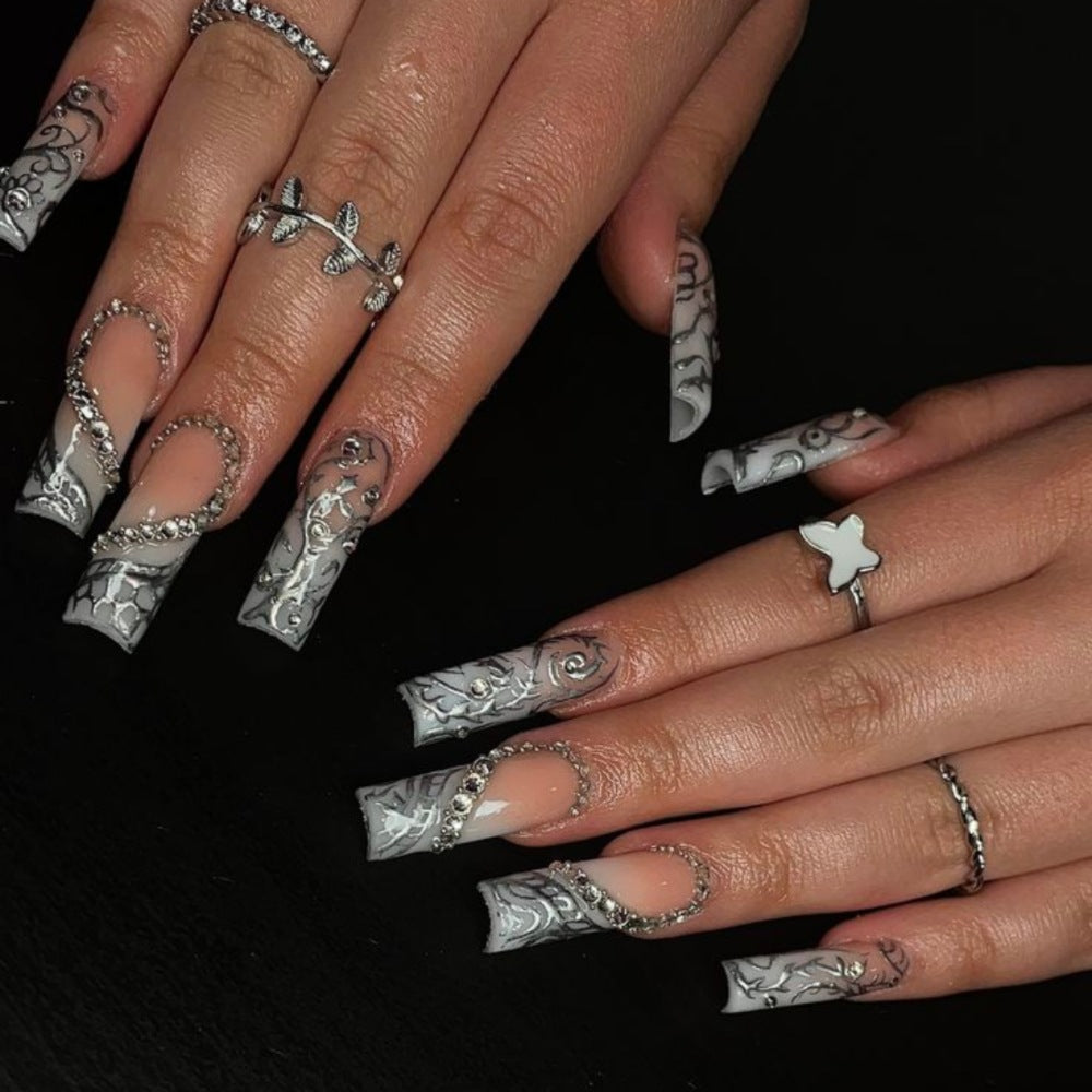 Glamorous Acrylic Nail Art Extensions