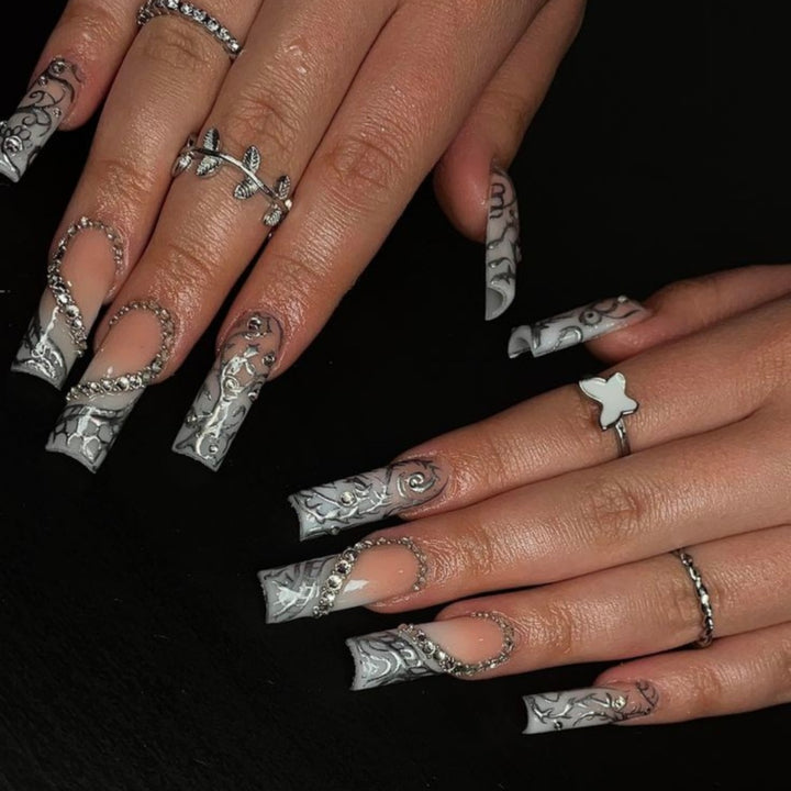Glamorous Acrylic Nail Art Extensions