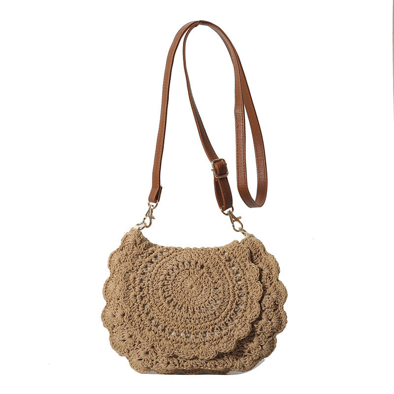 Handmade shoulder bag with floral patterns Kalsten