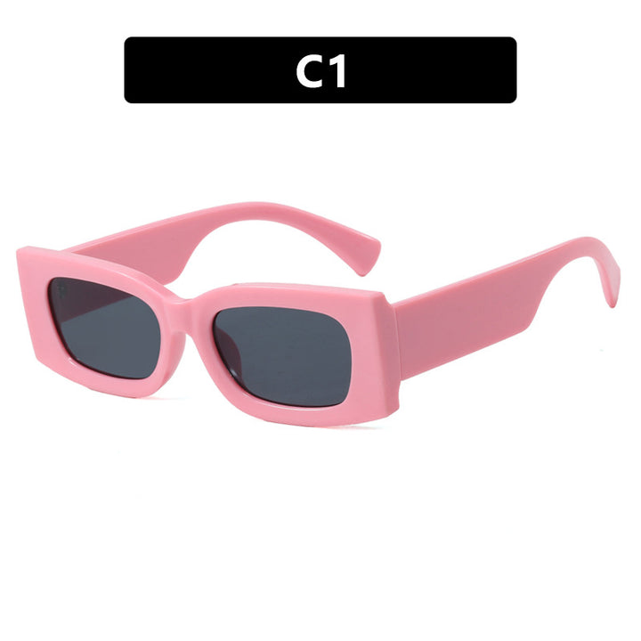 Women's fashionable square sunglasses with transparent frame and protective UV filter Kalsten