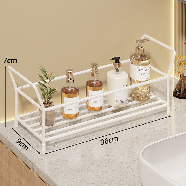 Multi-Tier Wire Grid Countertop Organizer with Angled Frame and Ventilated Mesh Shelves