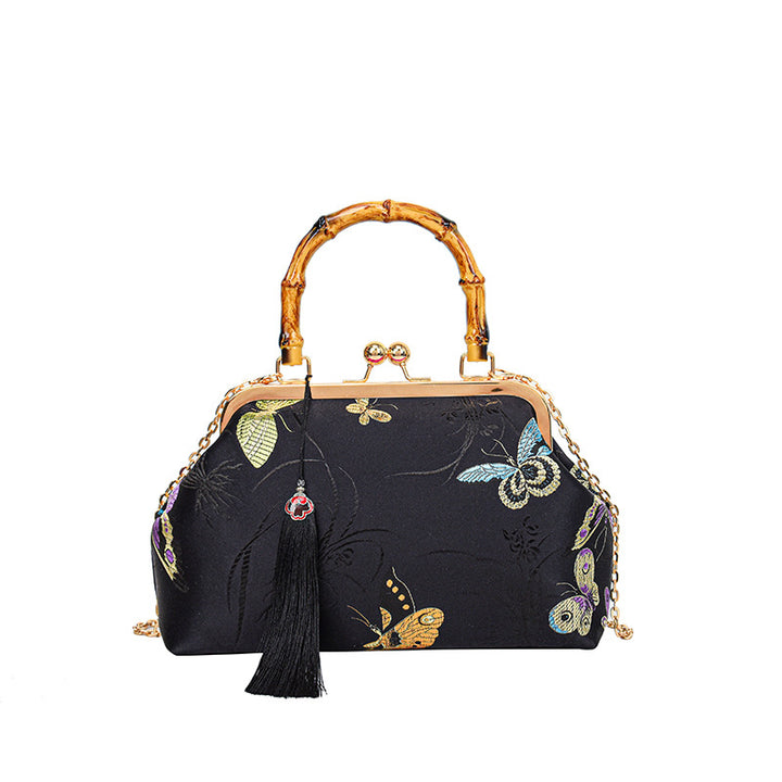 Elegant Floral Print Handbag