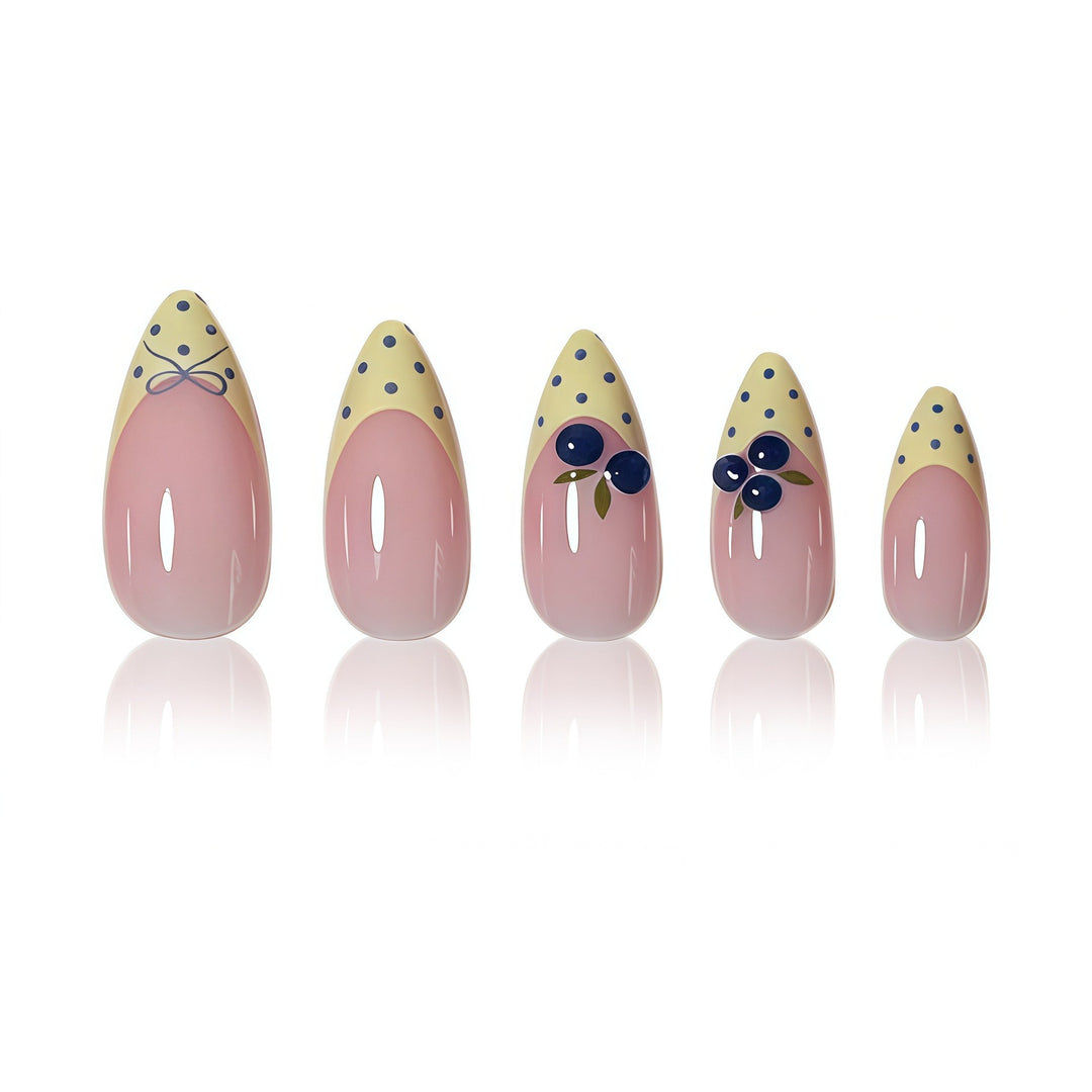 Decorative Floral Pointed Nail Tips Kalsten