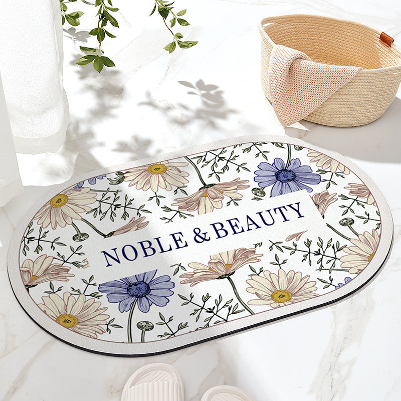 Decorative Floral Area Mat Kalsten
