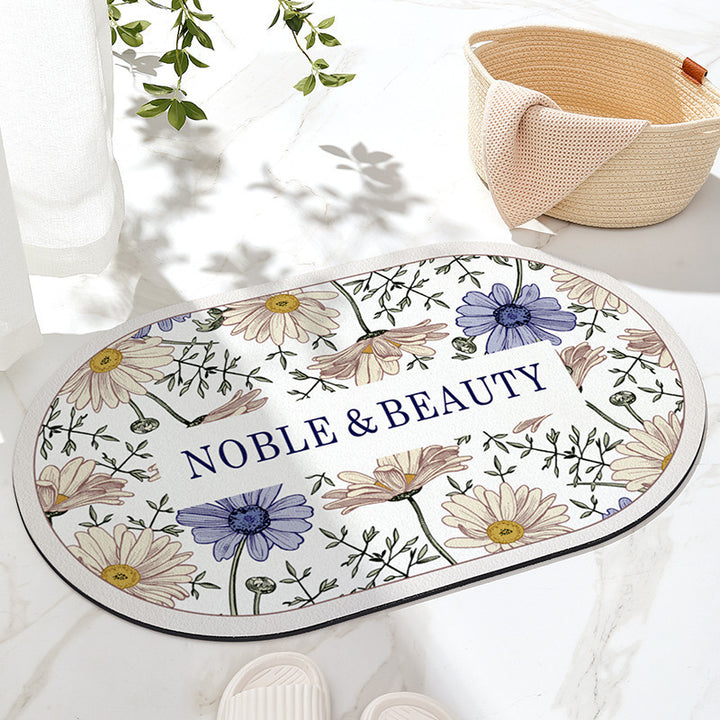 Decorative Floral Area Mat Kalsten