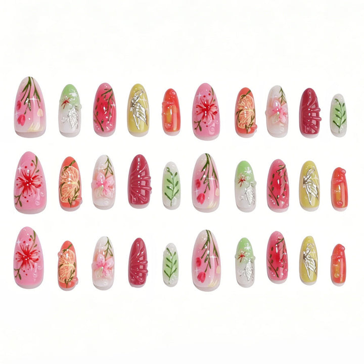 Artistic Floral Design Nail Set Kalsten