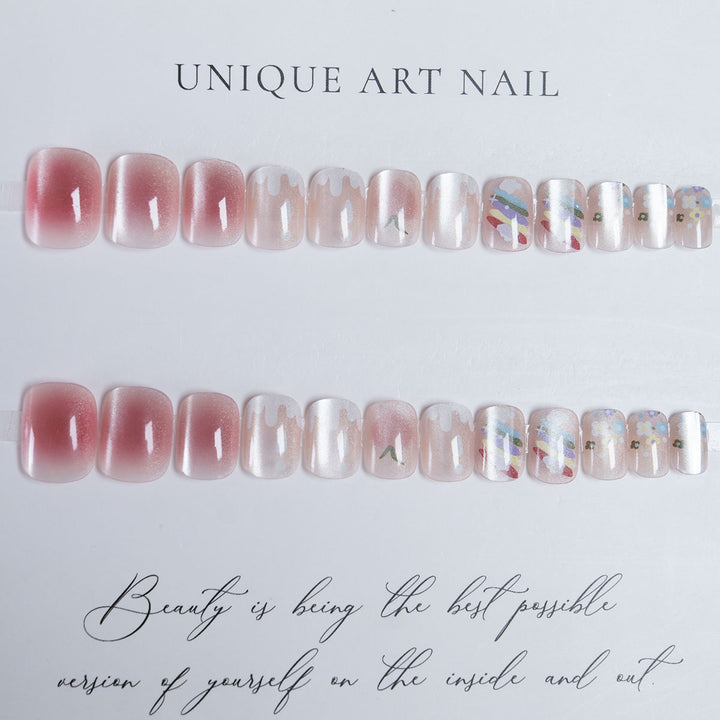 Floral Design Press-On Nails