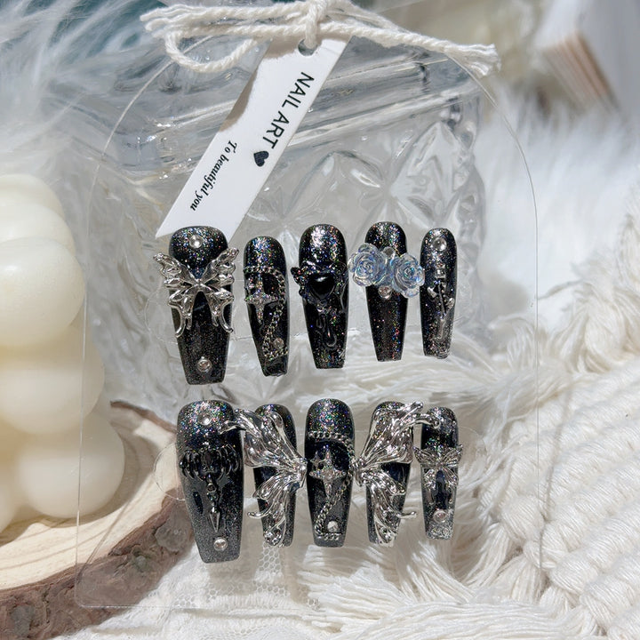 Gothic-Inspired Decorative Nail Art Set