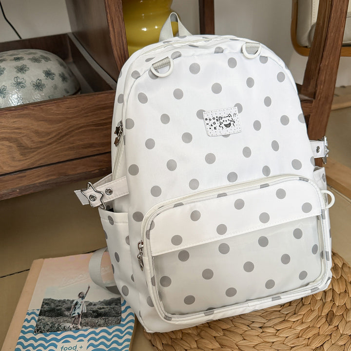 Polka Dot Patterned School Backpack Kalsten