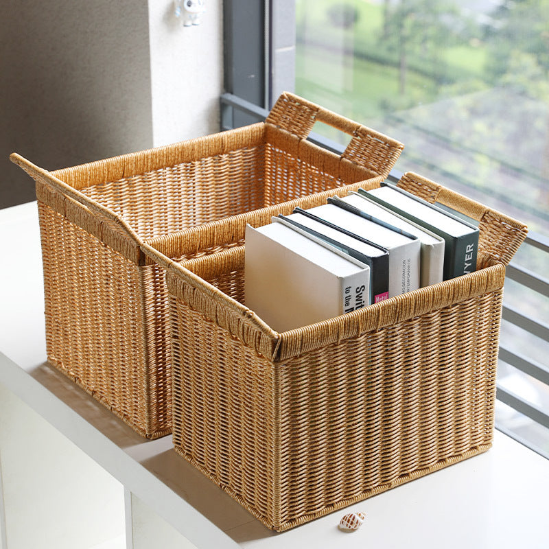 Handcrafted Woven Storage Cube with Ergonomic Handles Kalsten