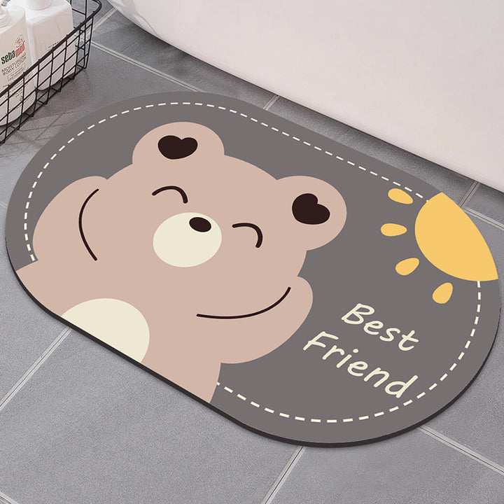 Cute Cartoon Cat Bath Mat