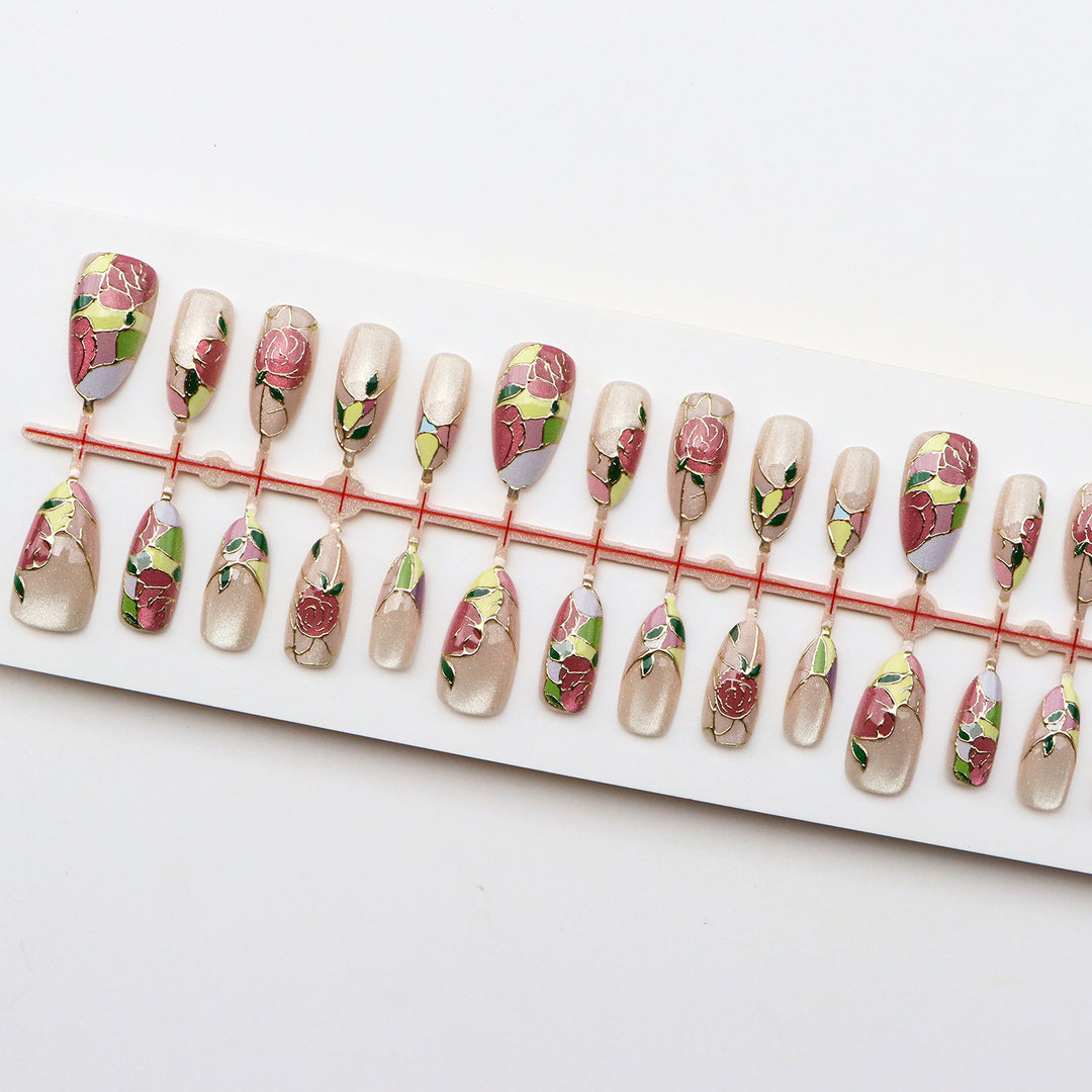 Floral Art Press-On Nails