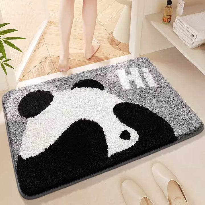 Cute Cartoon Cat-Themed Bath Mat