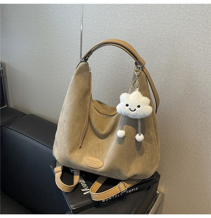 Soft Suede Slouchy Shoulder Bag