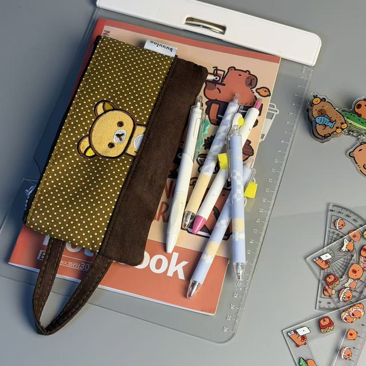 Cute Bear-Themed Zipper Pencil Case