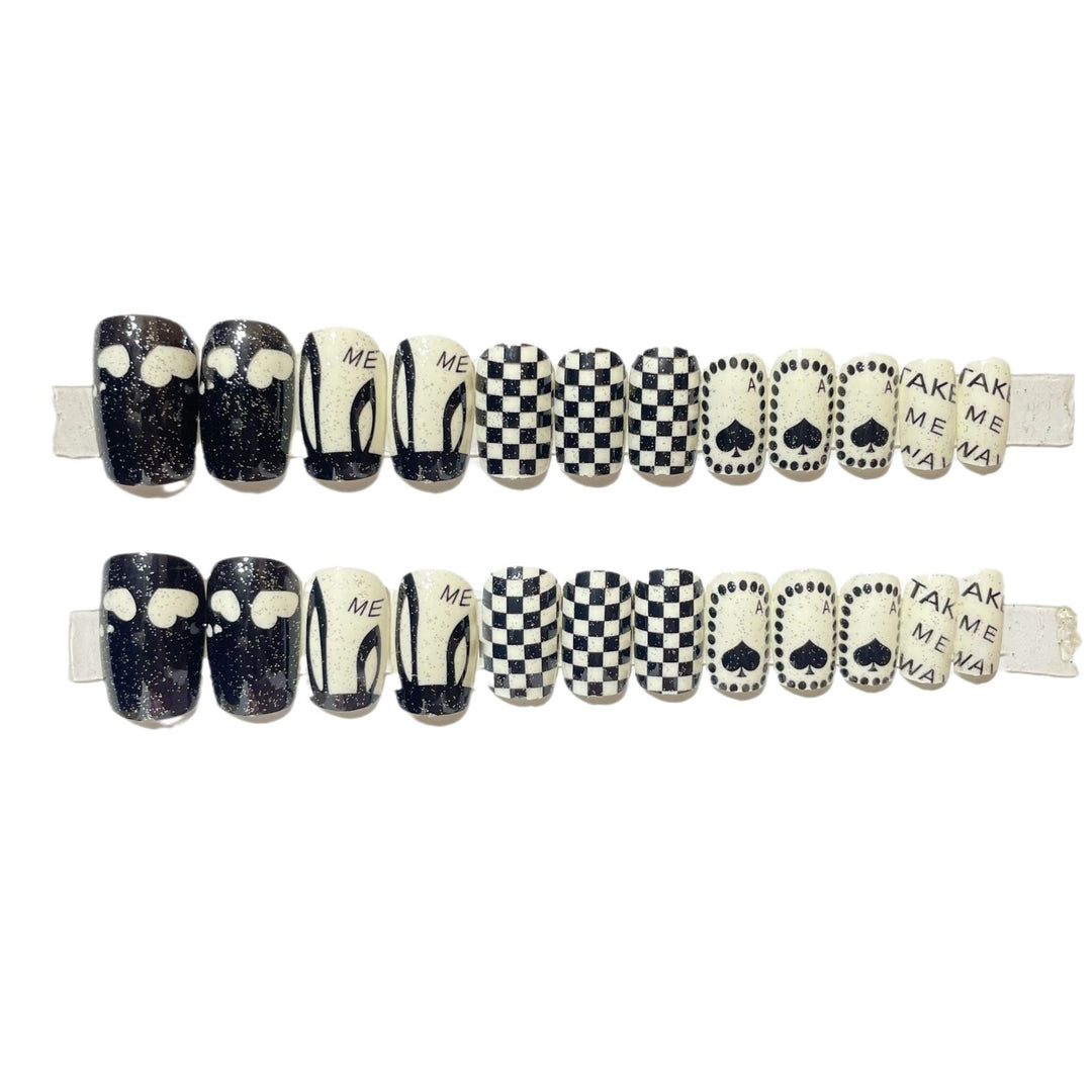 Playful Graphic Press-On Nail Set