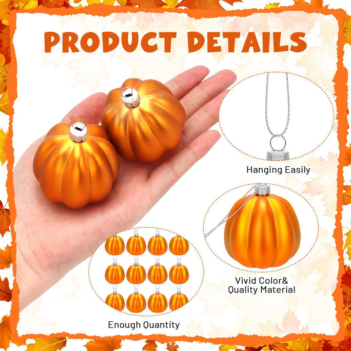 Miniature Pumpkin Pendant Decoration Set made of high-quality plastic with hanger