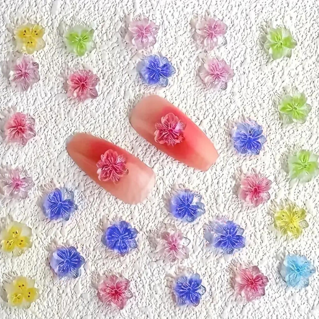 3D Floral Nail Art Charms