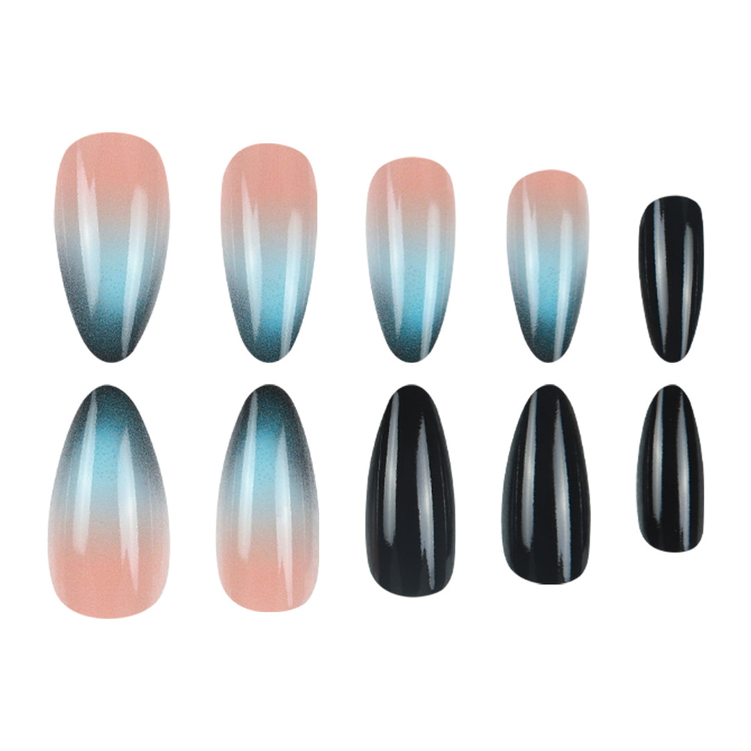 Artistic Stiletto Press-On Nails with Gradient and Glossy Finish Kalsten