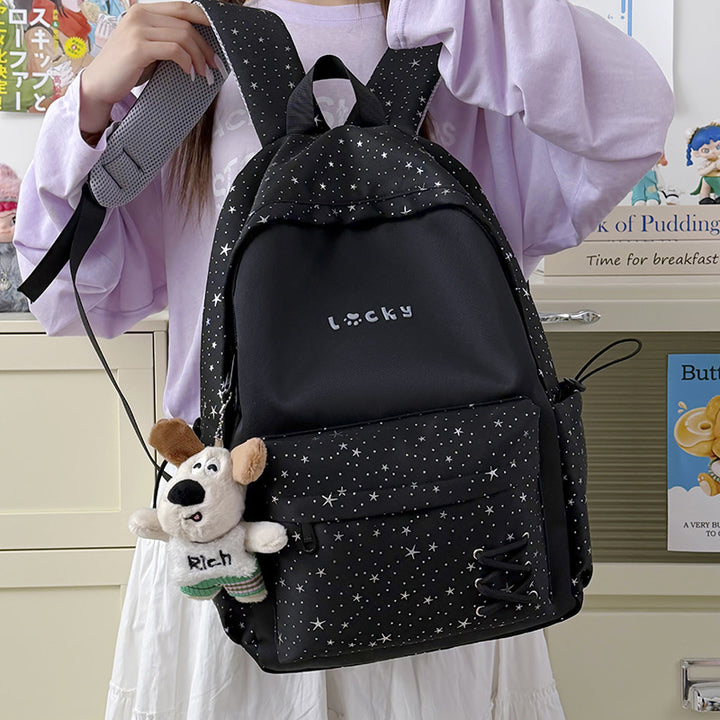 Stylish Star-Printed School Backpack Kalsten 1791205171