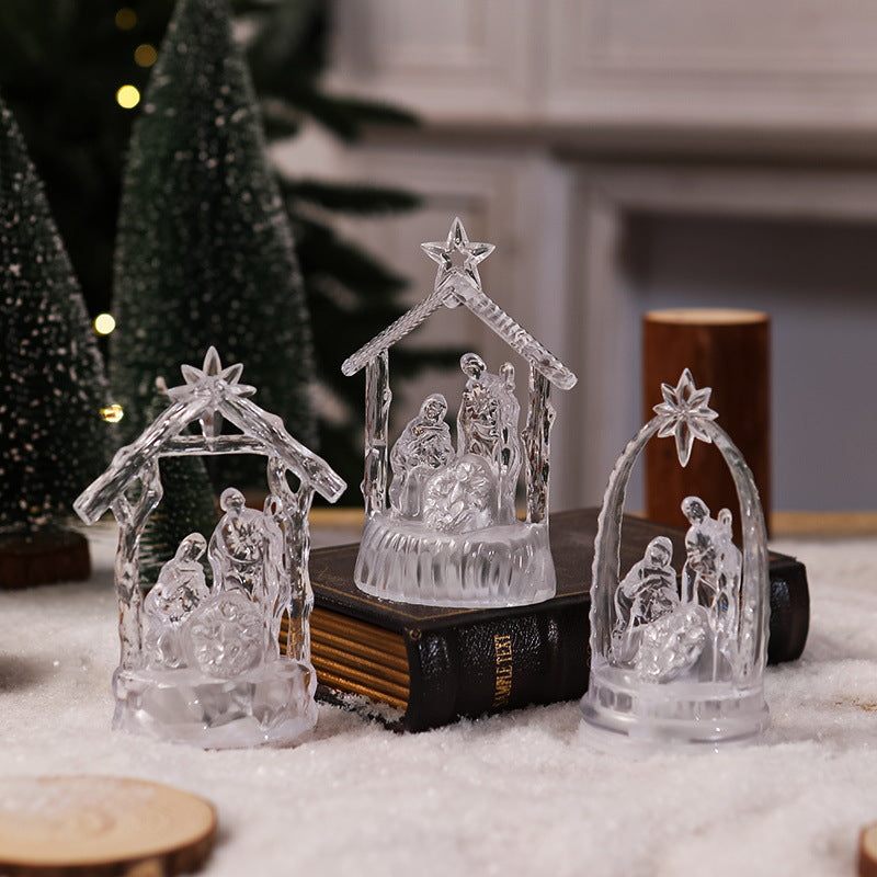 Illuminated Christmas nativity scene with LED effects Kalsten