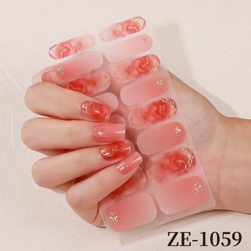 Floral Design Nail Art Wraps