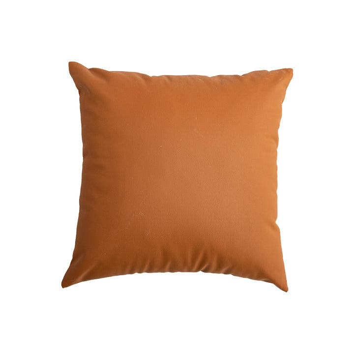 Square Textured Linen-Feel Decorative Throw Pillow Cover with Hidden Zipper