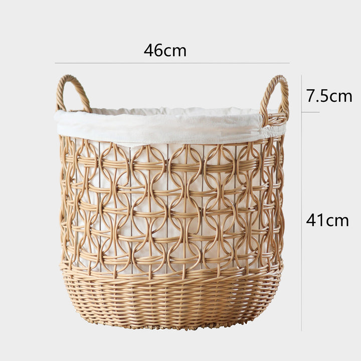 Handwoven storage basket made of natural material Kalsten