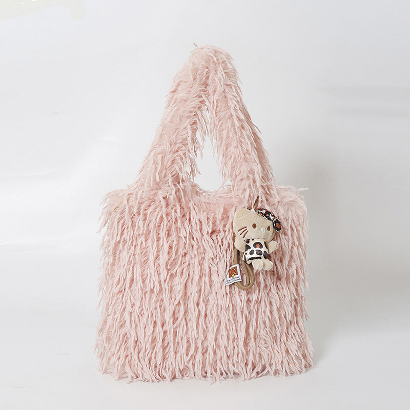 Plush Textured Shopping Tote