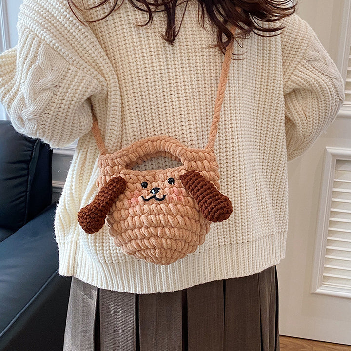 Cute Dog-Themed Crochet Handbag