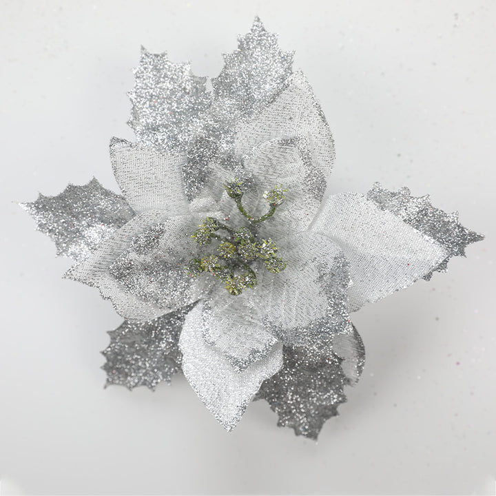 Decorative Glittered Floral Accent Brooch Kalsten