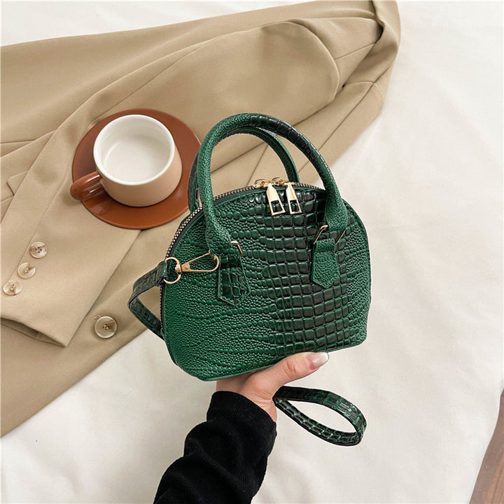 Crocodile-Embossed Mini Satchel Bag Kalsten