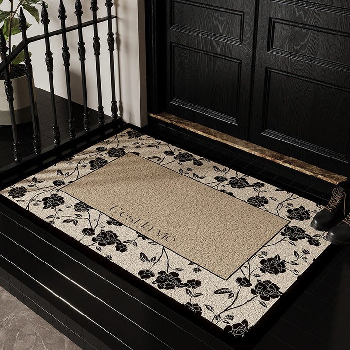Floral Design Decorative Entrance Mat