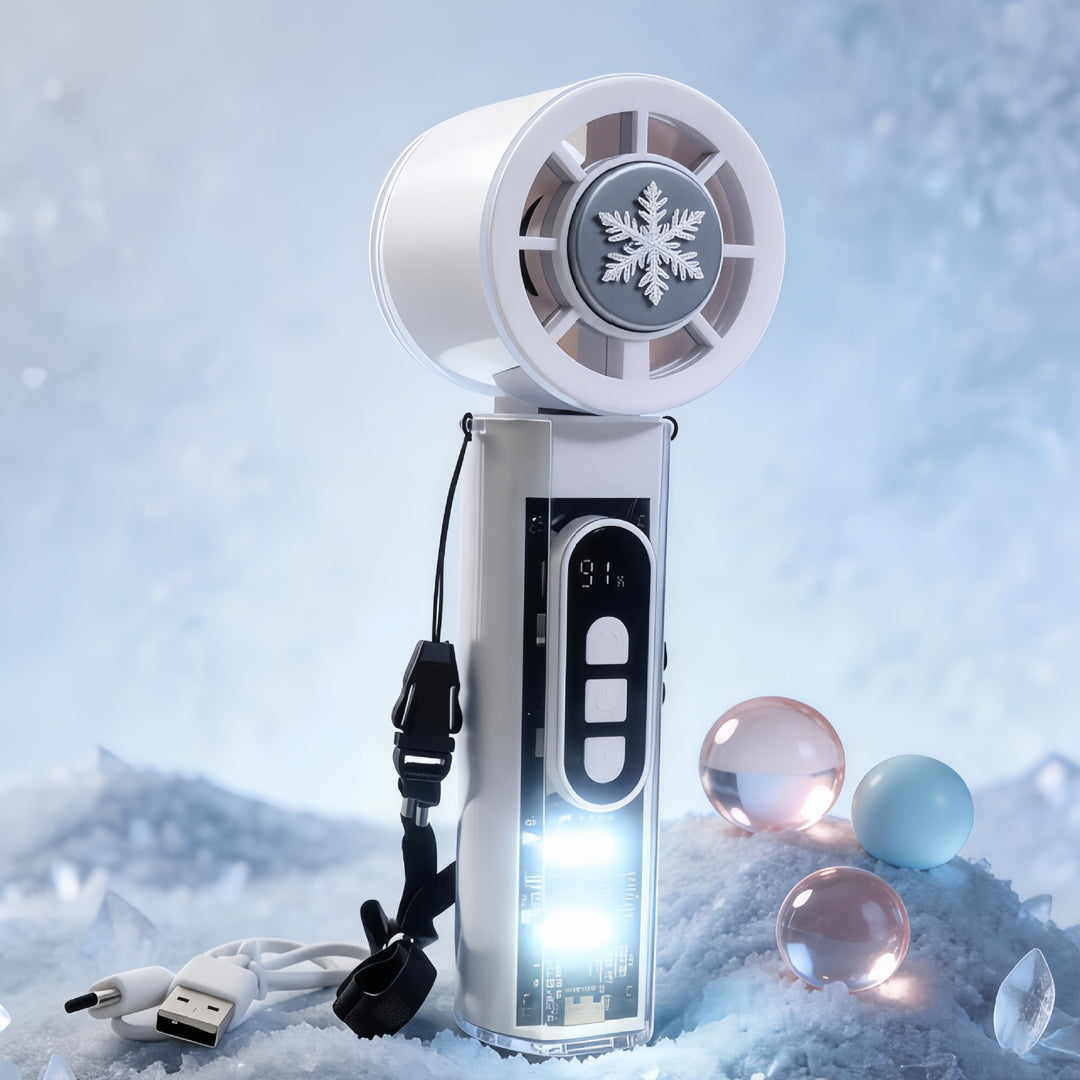 Women's portable mini handheld fan with digital control Kalsten